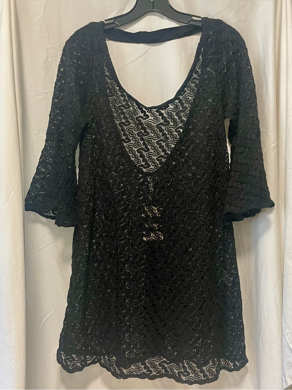 Pitaya Black Lace V-Neck Tunic